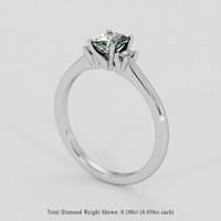 0.78 Ct. Green Sapphire Ring, Platinum 950 2