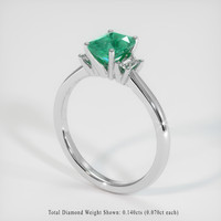 0.75 Ct. Emerald Ring, Platinum 950 2