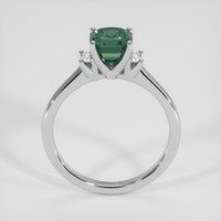 1.75 Ct. Bluish Green Sapphire Ring, Platinum 950 3