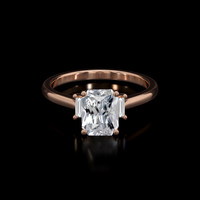 2.06 Ct. Sapphire Ring, 14K Rose Gold 1