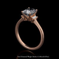 2.06 Ct. Sapphire Ring, 14K Rose Gold 2
