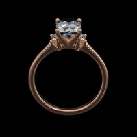 2.06 Ct. Sapphire Ring, 14K Rose Gold 3