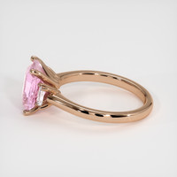 3.07 Ct. Pink Sapphire Ring, 18K Rose Gold 4