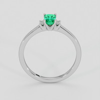 0.58 Ct. Emerald Ring, Silver 3