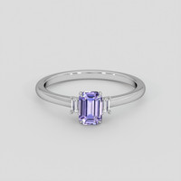 1.14 Ct. Violet Sapphire Ring, Silver 1