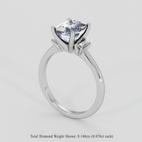 2.56 Ct. Bi Color Sapphire Ring, 10K White Gold 2