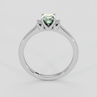 0.78 Ct. Green Sapphire Ring, 10K White Gold 3