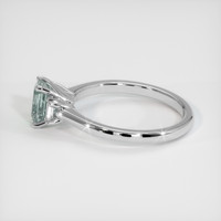 0.76 Ct. Bluish Green Sapphire Ring, 10K White Gold 4