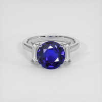 3.52 Ct. Blue Sapphire Ring, 14K White Gold 1