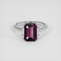 2.67 Ct. Pinkish Purple Garnet Ring, 14K White Gold 1