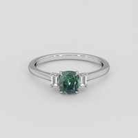 0.86 Ct. Alexandrite Ring, 14K White Gold 1