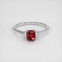 1.12 Ct. Ruby Ring, 14K White Gold 1