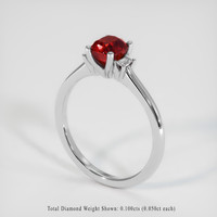 1.12 Ct. Ruby Ring, 14K White Gold 2