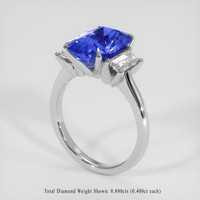 5.45 Ct. Blue Sapphire Ring, 14K White Gold 2