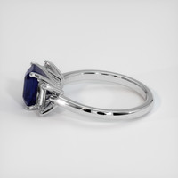 2.14 Ct. Blue Sapphire Ring, 14K White Gold 4