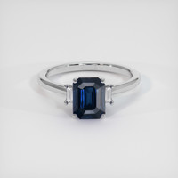 1.93 Ct. Blue Sapphire Ring, 14K White Gold 1