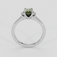 0.94 Ct. Green Sapphire Ring, 14K White Gold 3