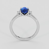 1.12 Ct. Blue Sapphire Ring, 14K White Gold 3