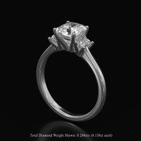2.06 Ct. Sapphire Ring, 14K White Gold 2
