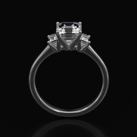 2.06 Ct. Sapphire Ring, 14K White Gold 3