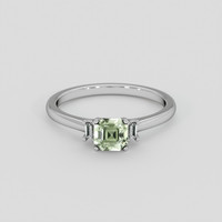 1.15 Ct. Bluish Green Sapphire Ring, 14K White Gold 1