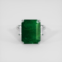 10.61 Ct. Emerald Ring, 18K White Gold 1