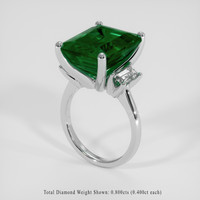 10.61 Ct. Emerald Ring, 18K White Gold 2