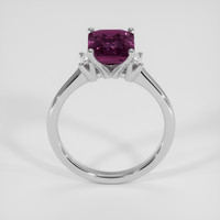 2.67 Ct. Pinkish Purple Garnet Ring, 18K White Gold 3