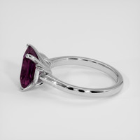 2.67 Ct. Pinkish Purple Garnet Ring, 18K White Gold 4