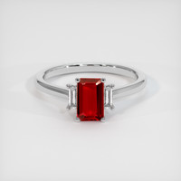 1.04 Ct. Ruby Ring, 18K White Gold 1