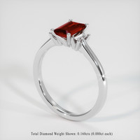 1.04 Ct. Ruby Ring, 18K White Gold 2