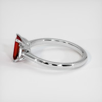 1.04 Ct. Ruby Ring, 18K White Gold 4