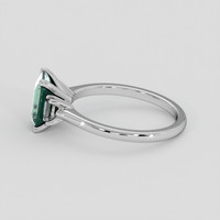 1.60 Ct. Bluish Green Sapphire Ring, 18K White Gold 4