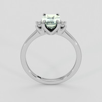 1.31 Ct. Green Sapphire Ring, 18K White Gold 3