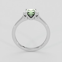 0.92 Ct. Green Sapphire Ring, 18K White Gold 3