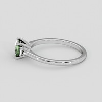0.92 Ct. Green Sapphire Ring, 18K White Gold 4