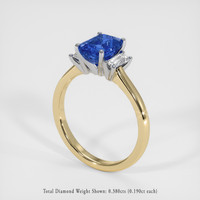 2.11 Ct. Blue Sapphire Ring, 14K White & Yellow 2