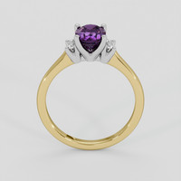 1.40 Ct. Pinkish Purple Sapphire Ring, 18K White & Yellow 3