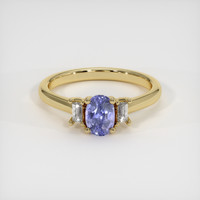 0.63 Ct. Purplish Blue Sapphire Ring, 10K Yellow Gold 1