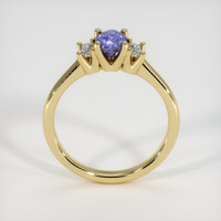 0.63 Ct. Purplish Blue Sapphire Ring, 10K Yellow Gold 3