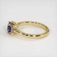 0.63 Ct. Purplish Blue Sapphire Ring, 10K Yellow Gold 4