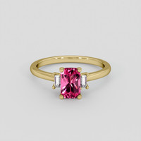 1.19 Ct. Pink Sapphire Ring, 10K Yellow Gold 1