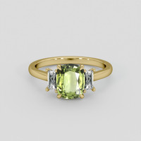 1.79 Ct. Green Sapphire Ring, 10K Yellow Gold 1