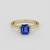 2.06 Ct. Blue Sapphire Ring, 10K Yellow Gold 1