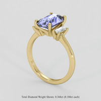 3.02 Ct. Purple Sapphire Ring, 10K Yellow Gold 2