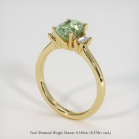 1.33 Ct. Yellowish Green Sapphire Ring, 10K Yellow Gold 2