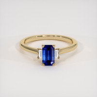 1.20 Ct. Blue Sapphire Ring, 14K Yellow Gold 1