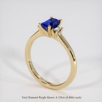 1.20 Ct. Blue Sapphire Ring, 14K Yellow Gold 2
