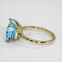 5.04 Ct. Blue Aquamarine Ring, 14K Yellow Gold 4