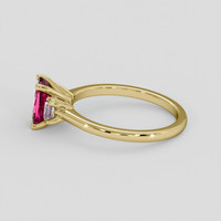 1.19 Ct. Pink Sapphire Ring, 14K Yellow Gold 4
